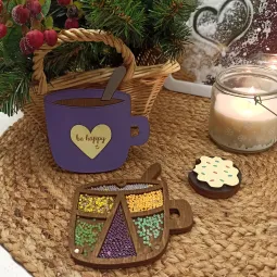 Деревянный футляр для игл "Желтый пирог" KF056/90