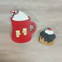 Medinė siuvimo adatų dėžutė "Tortas su vyšniomis" KF056/91