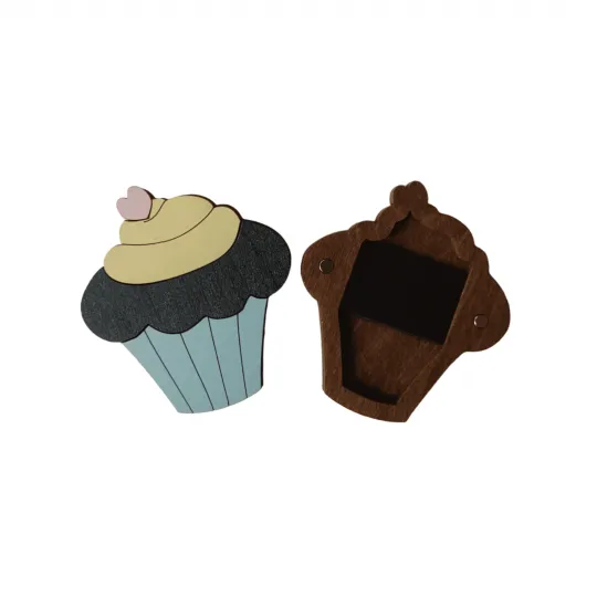 Nadelmäppchen aus Holz "Schokoladen-Cupcake" KF056/92