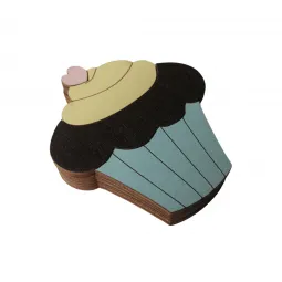 Wooden needle case "Chocolate cupcake" KF056/92