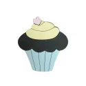 Holz Nadel Etui "Schokoladen Cupcake" KF056/92