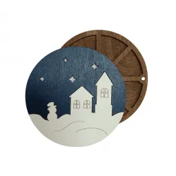 Karoliukų dėklas "Žiemos namai" KF027/71