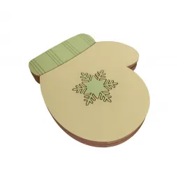 Butelinių karoliukų dėklas "Geltona pirštinė" KF027/82