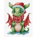 Kit de point de croix compté "The Happy Dragon" 14x18cm SB1406