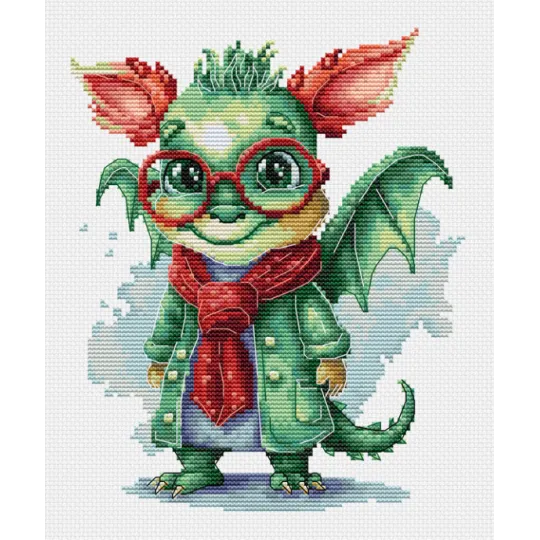 Kit de point de croix compté « L'Élégant Dragon » 15x18cm SB1407
