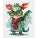 Kit de point de croix compté « L'Élégant Dragon » 15x18cm SB1407