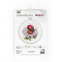 Набор для вышивания крестиком с пяльцами "Полевой цветок" SBC231