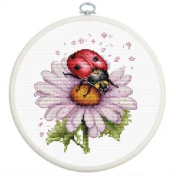 Counted Cross Stitch Kit with Hoop Included "Field Flower" SBC231