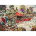 Counted Cross Stitch Kit "Quiet Cove" 42x32cm SLETIL8077