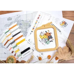 Gezählter Kreuzstichpackung „Hello Fall“ 12x12cm SLETIL8078