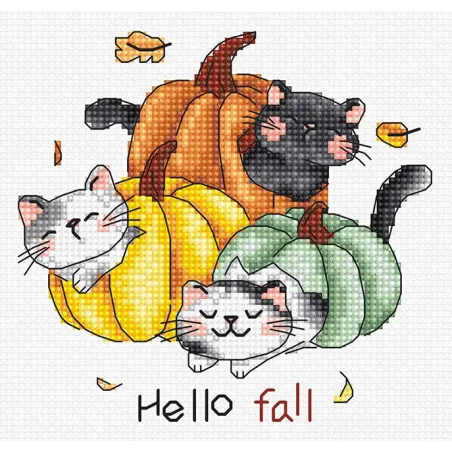 Zählmuster-Kreuzstichset „Hello Fall“ 12x12cm SLETIL8078