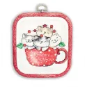 Kit de point de croix compté "Meowy Christmas" - avec cercle à broder inclus 11x9cm SLETIL8080
