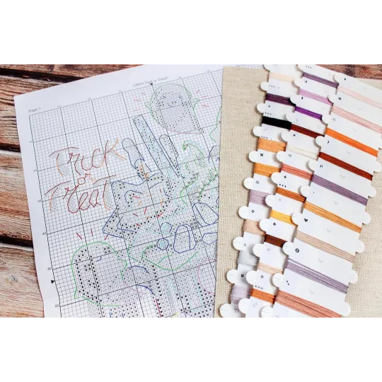 Набор для вышивания крестиком "Сладкий или гадкий" 13x17см SLETIL8810