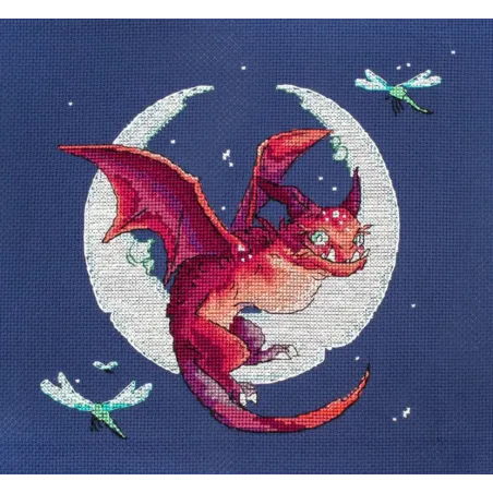 Counted Cross Stitch Kit "Dragon" 20x19cm SLETIL8800