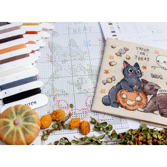 Counted Cross Stitch Kit "Trick Or Treat" №2 14x13cm SLETIL8815