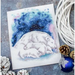 Kit de point de croix compté "L’amour de maman" 21x24cm SLETIL8816