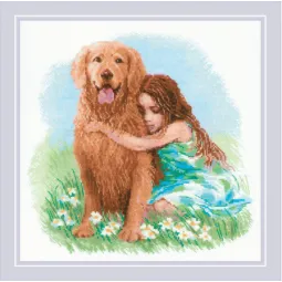 Siuvinėjimo kryželiu rinkinys "Tikras draugas" 30x30 SR2158