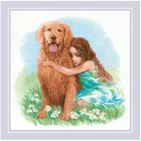 Kreuzstichset „True Friend“ 30x30 SR2158