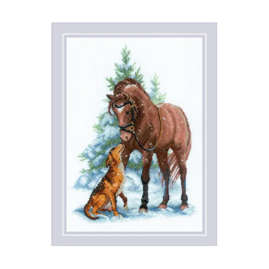 Cross stitch kit "Hey Buddy!" 21x30 SR2159