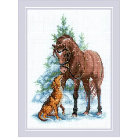 Cross stitch kit "Hey Buddy!" 21x30 SR2159