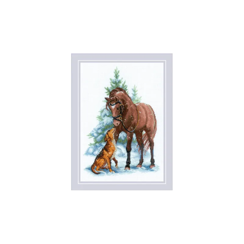 Cross stitch kit "Hey Buddy!" 21x30 SR2159