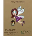 Fėjų violetinė suknelė (karoliukai) FBNGI-007